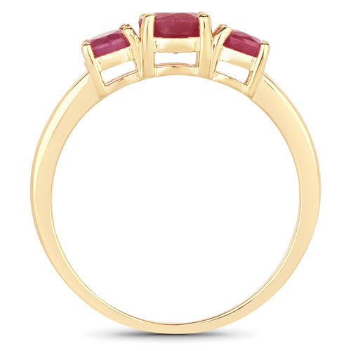 1.15 Carat Genuine Ruby 14K Yellow Gold Ring Bids.com
