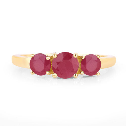1.15 Carat Genuine Ruby 14K Yellow Gold Ring Bids.com