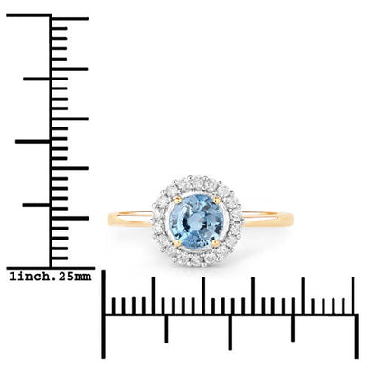 1.03 Carat Genuine Blue Sapphire and White Diamond 14K Yellow Gold Ring Bids.com