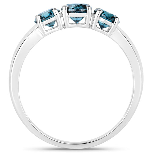 1.03 Carat Genuine Blue Diamond 14K White Gold Ring Bids.com