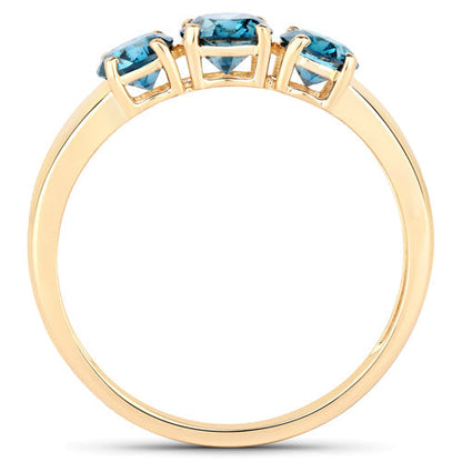 1.03 Carat Genuine Blue Diamond 14K Yellow Gold Ring Bids.com