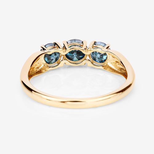 1.03 Carat Genuine Blue Diamond 14K Yellow Gold Ring Bids.com
