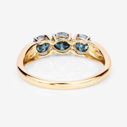 1.03 Carat Genuine Blue Diamond 14K Yellow Gold Ring Bids.com