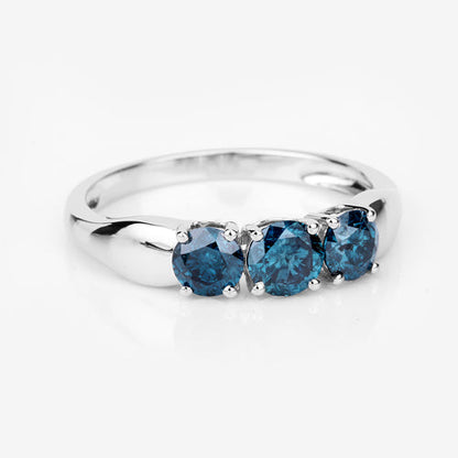 1.03 Carat Genuine Blue Diamond 14K White Gold Ring Bids.com