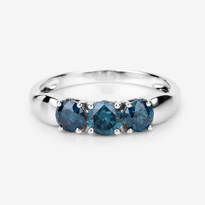1.03 Carat Genuine Blue Diamond 14K White Gold Ring Bids.com