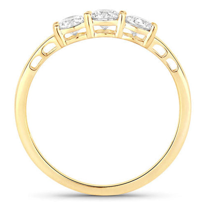 0.51 Carat Genuine Lab Grown Diamond 14K Yellow Gold Ring Bids.com