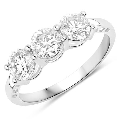 1.50 Carat Genuine Lab Grown Diamond 14K White Gold Ring Bids.com
