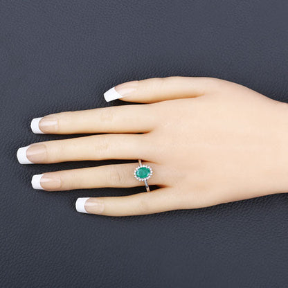 1.34 Carat Genuine Zambian Emerald and White Diamond 10K White Gold Ring Bids.com