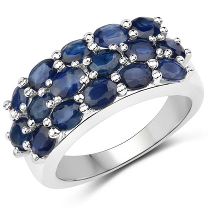 10.40 Carat Genuine Blue Sapphire .925 Sterling Silver 3 Piece Jewelry Set (Ring, Earrings, and Pendant w/ Chain) Bids.com