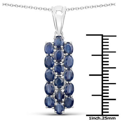 10.40 Carat Genuine Blue Sapphire .925 Sterling Silver 3 Piece Jewelry Set (Ring, Earrings, and Pendant w/ Chain) Bids.com