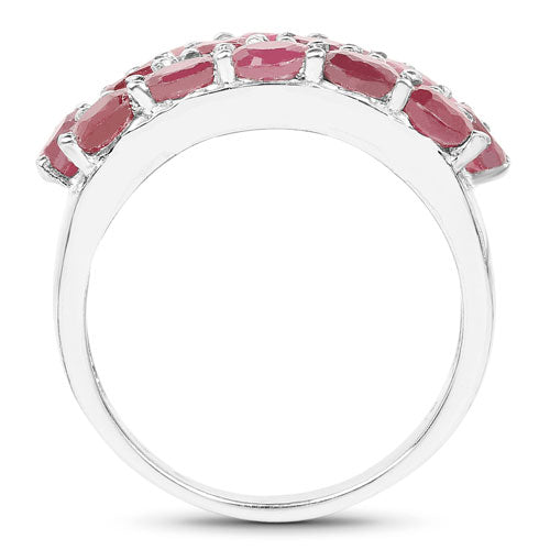 3.52 Carat Genuine Ruby .925 Sterling Silver Ring Bids.com