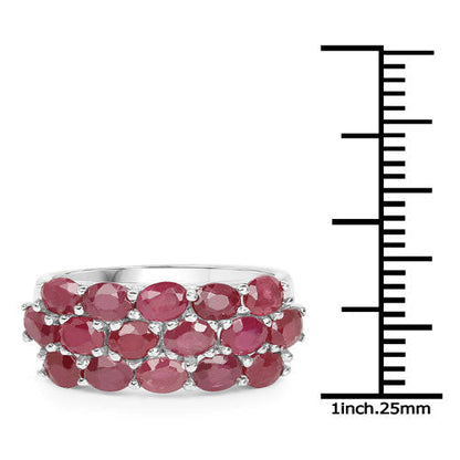3.52 Carat Genuine Ruby .925 Sterling Silver Ring Bids.com