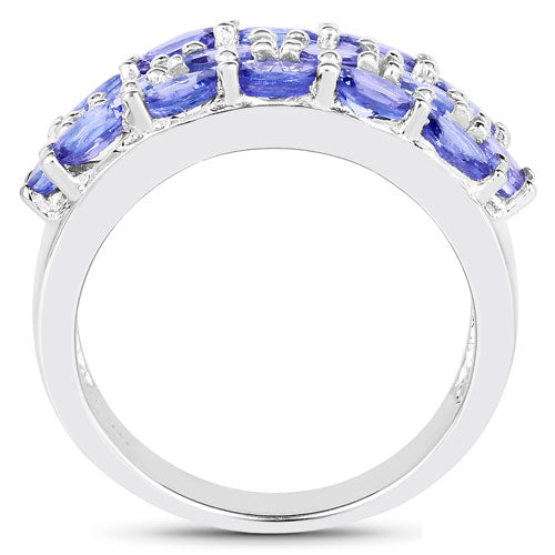 2.72 Carat Genuine Tanzanite .925 Sterling Silver Ring Bids.com