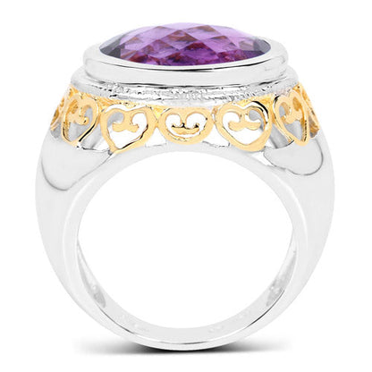 6.92 Carat Genuine Amethyst .925 Sterling Silver Ring Bids.com