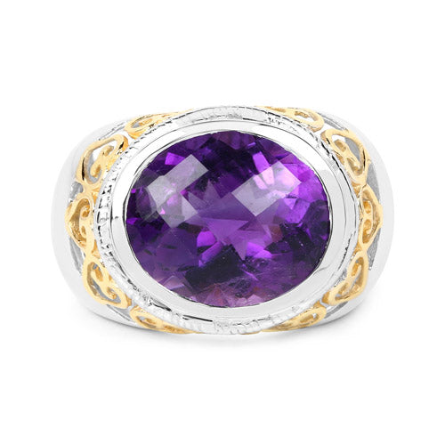 6.92 Carat Genuine Amethyst .925 Sterling Silver Ring Bids.com