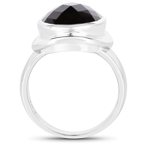 7.90 Carat Genuine Smoky Quartz .925 Sterling Silver Ring Bids.com
