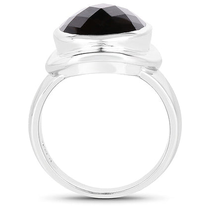 7.90 Carat Genuine Smoky Quartz .925 Sterling Silver Ring Bids.com