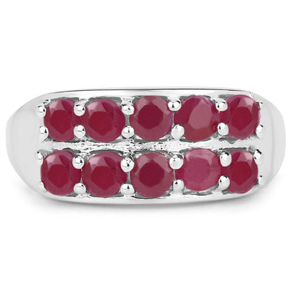 1.30 Carat Genuine Ruby .925 Sterling Silver Ring Bids.com