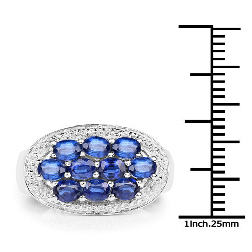 2.20 Carat Genuine Kyanite .925 Sterling Silver Ring Bids.com
