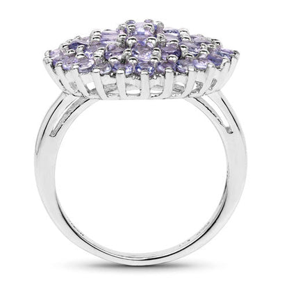 2.52 Carat Genuine Tanzanite .925 Sterling Silver Ring Bids.com