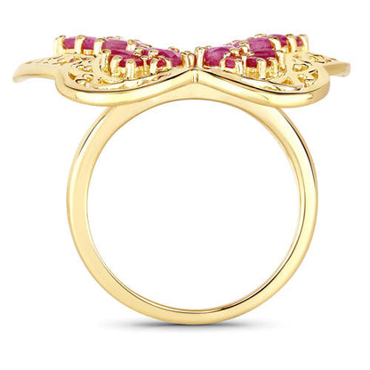 3.08 Carat Genuine Ruby .925 Sterling Silver Ring Bids.com