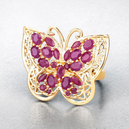 3.08 Carat Genuine Ruby .925 Sterling Silver Ring Bids.com