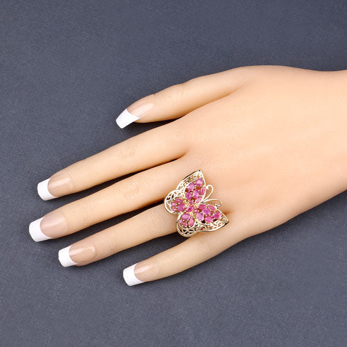 3.08 Carat Genuine Ruby .925 Sterling Silver Ring Bids.com