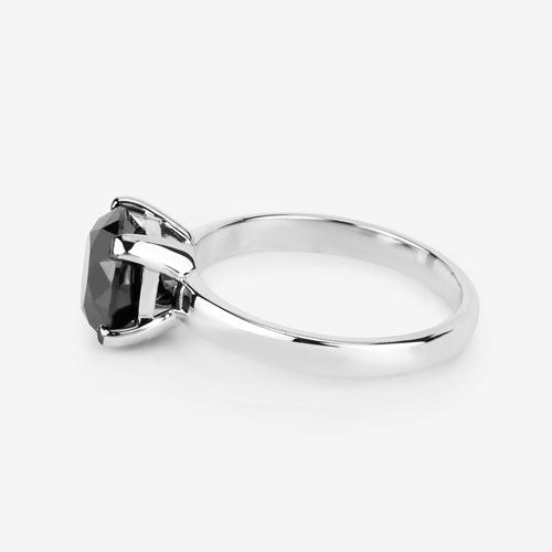 3.00 Carat Genuine Black Diamond 14K White Gold Ring Bids.com