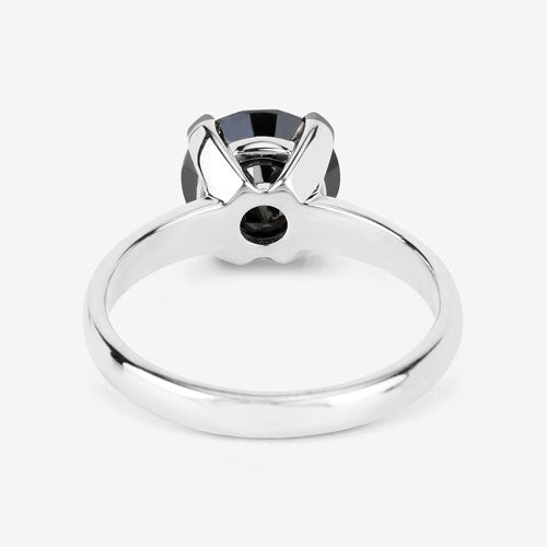 3.00 Carat Genuine Black Diamond 14K White Gold Ring Bids.com