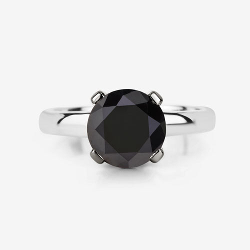 3.00 Carat Genuine Black Diamond 14K White Gold Ring Bids.com
