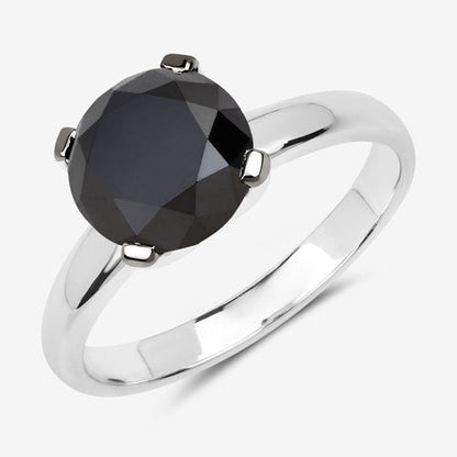 3.00 Carat Genuine Black Diamond 14K White Gold Ring Bids.com
