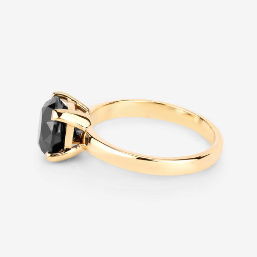 3.00 Carat Genuine Black Diamond 14K Yellow Gold Ring Bids.com