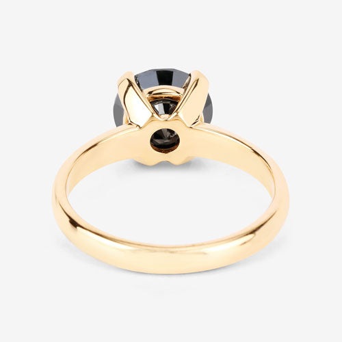 3.00 Carat Genuine Black Diamond 14K Yellow Gold Ring Bids.com