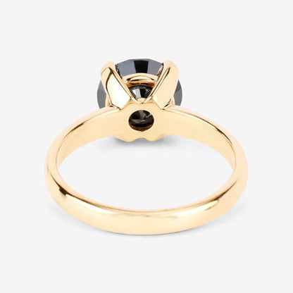 3.00 Carat Genuine Black Diamond 14K Yellow Gold Ring Bids.com