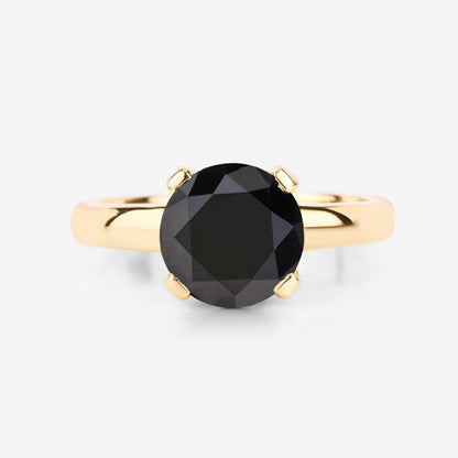 3.00 Carat Genuine Black Diamond 14K Yellow Gold Ring Bids.com