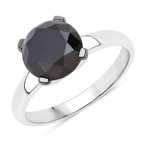 3.00 Carat Genuine Black Diamond 14K White Gold Ring Bids.com