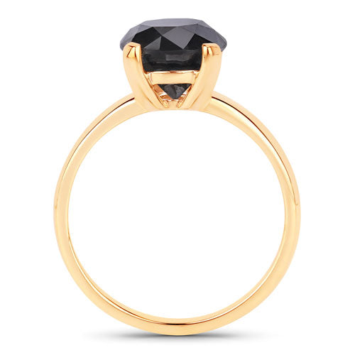 3.00 Carat Genuine Black Diamond 14K Yellow Gold Ring Bids.com