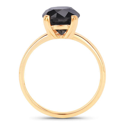 3.00 Carat Genuine Black Diamond 14K Yellow Gold Ring Bids.com