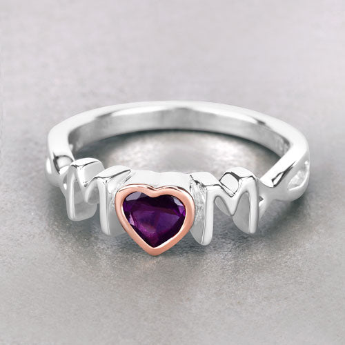 0.43 Carat Genuine Amethyst .925 Sterling Silver Ring Bids.com