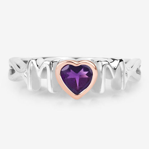0.43 Carat Genuine Amethyst .925 Sterling Silver Ring Bids.com