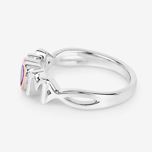 0.43 Carat Genuine Amethyst .925 Sterling Silver Ring Bids.com