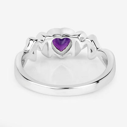 0.43 Carat Genuine Amethyst .925 Sterling Silver Ring Bids.com
