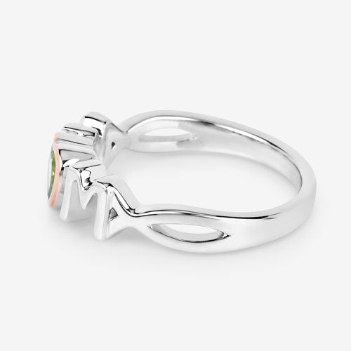 0.44 Carat Genuine Peridot .925 Sterling Silver Ring Bids.com