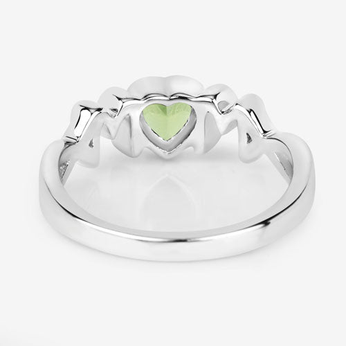 0.44 Carat Genuine Peridot .925 Sterling Silver Ring Bids.com