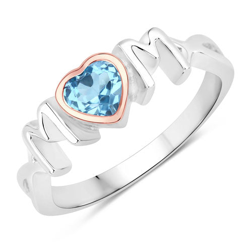 0.52 Carat Genuine Swiss Blue Topaz .925 Sterling Silver Ring Bids.com