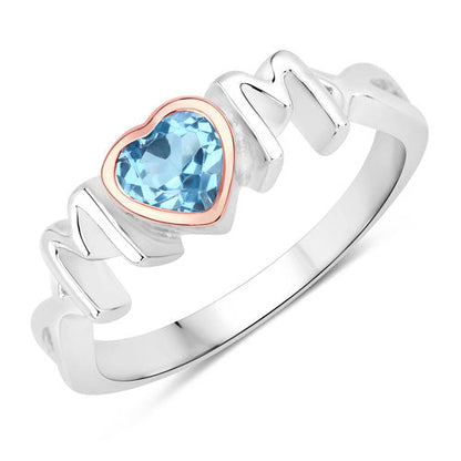 0.52 Carat Genuine Swiss Blue Topaz .925 Sterling Silver Ring Bids.com