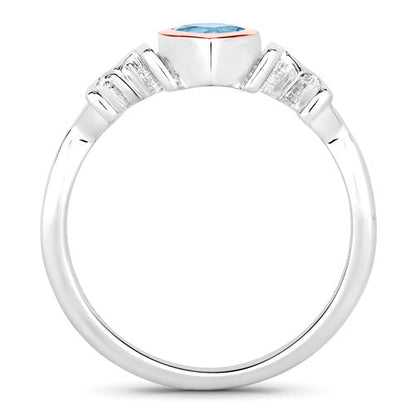 0.52 Carat Genuine Swiss Blue Topaz .925 Sterling Silver Ring Bids.com