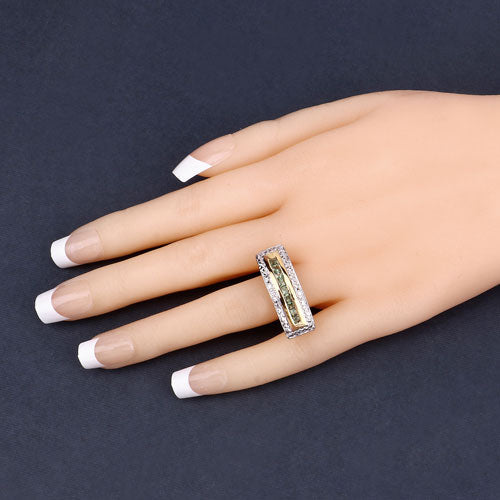 1.08 Carat Genuine Green Sapphire .925 Sterling Silver Ring Bids.com