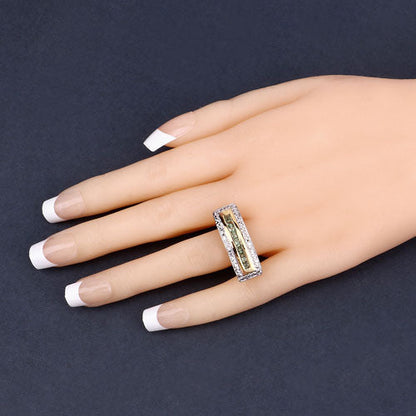 1.08 Carat Genuine Green Sapphire .925 Sterling Silver Ring Bids.com