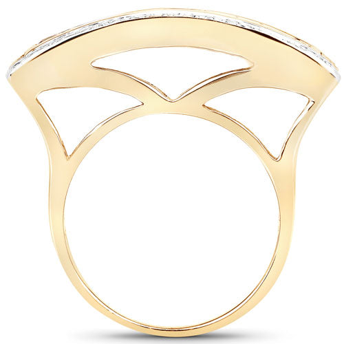 1.08 Carat Genuine Yellow Sapphire .925 Sterling Silver Ring Bids.com